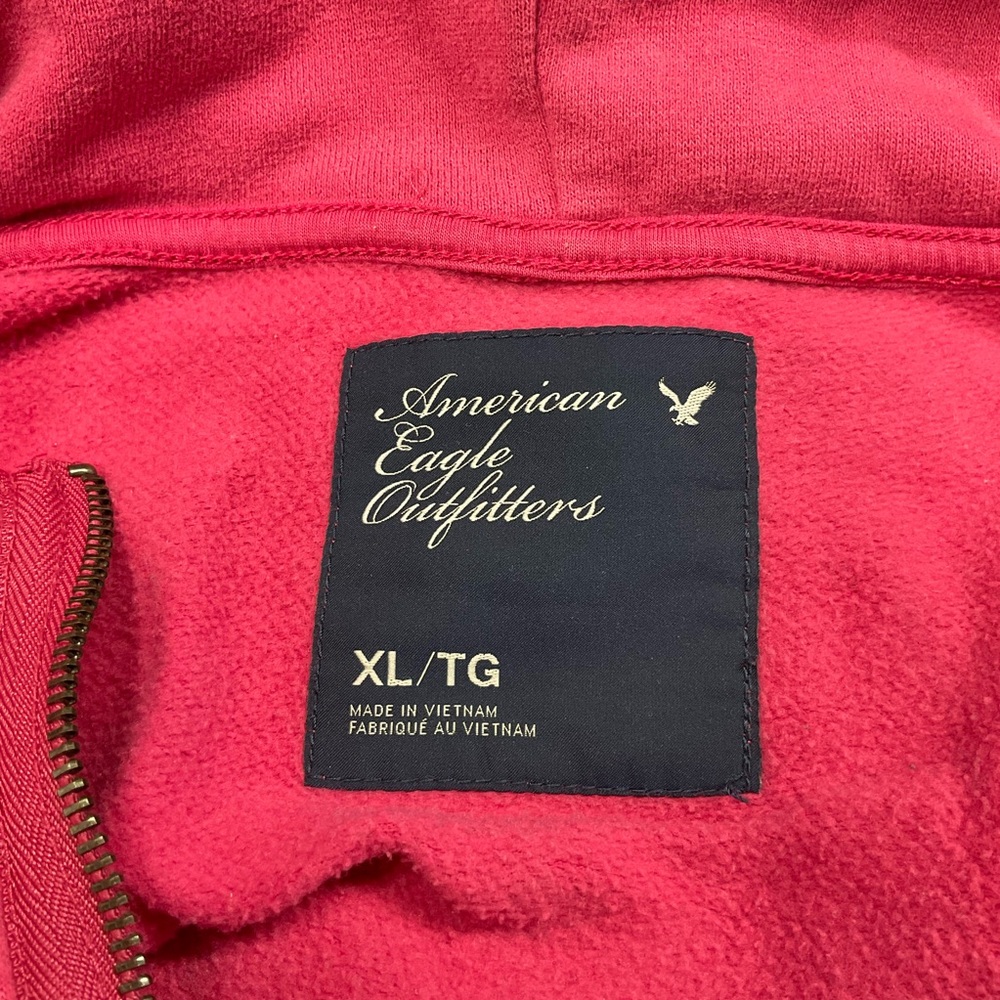 Y2K American Eagle Outfitters Women’s Half Zip Hodded Sweatshirt Sz XL Timeless - Picture 8 of 10